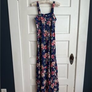 Band of Gypsies Floral Dress - Navy and Pink